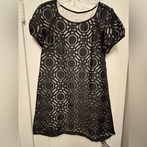 Christopher Deane Black and White Geometric Mini Dress